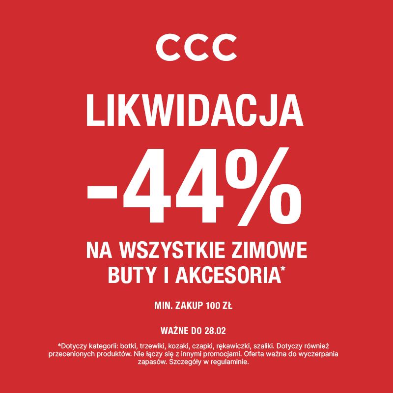 wyprzedaż ccc likwidacja zimowe buty akcesoria