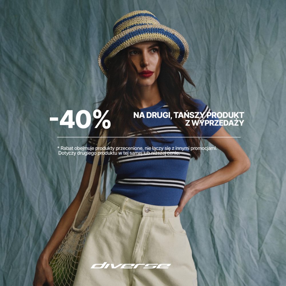 -40% na 2'gą sztukę z wyprzedaży diverse