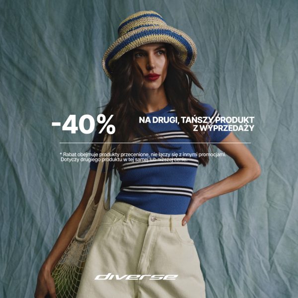 -40% na 2'gą sztukę z wyprzedaży diverse