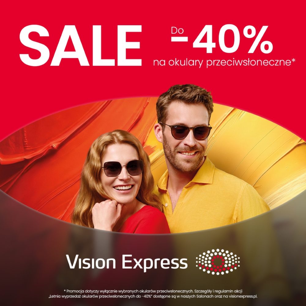 Letnia wyprzedaż okularów przeciwsłonecznych do -40% vision express galeria sudecka