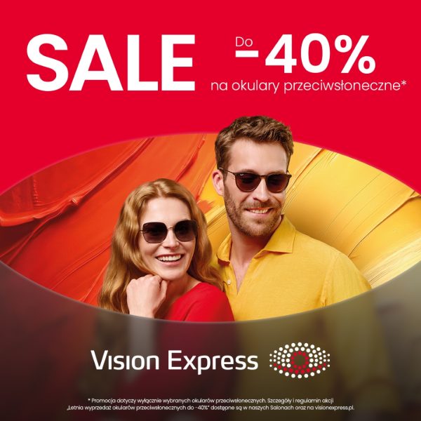 Letnia wyprzedaż okularów przeciwsłonecznych do -40% vision express galeria sudecka