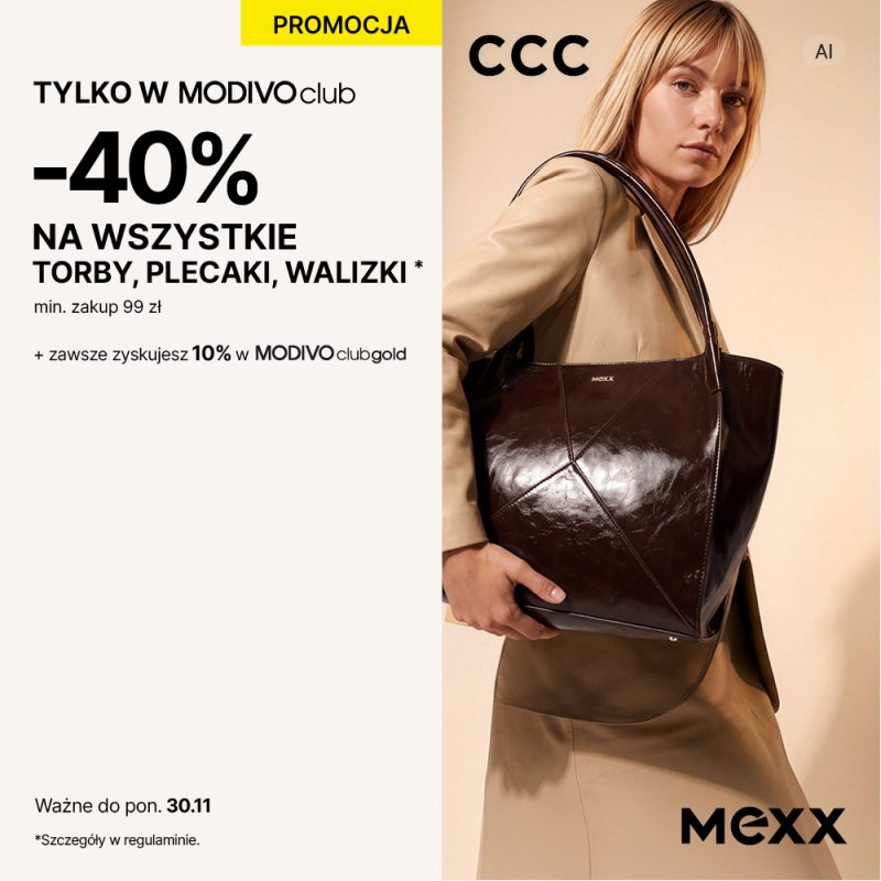 promocja ccc -40% na torebki plecaki walizki