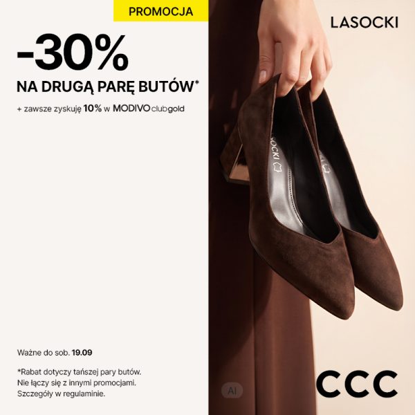 ccc -30% na drugą parę obuwie promocja