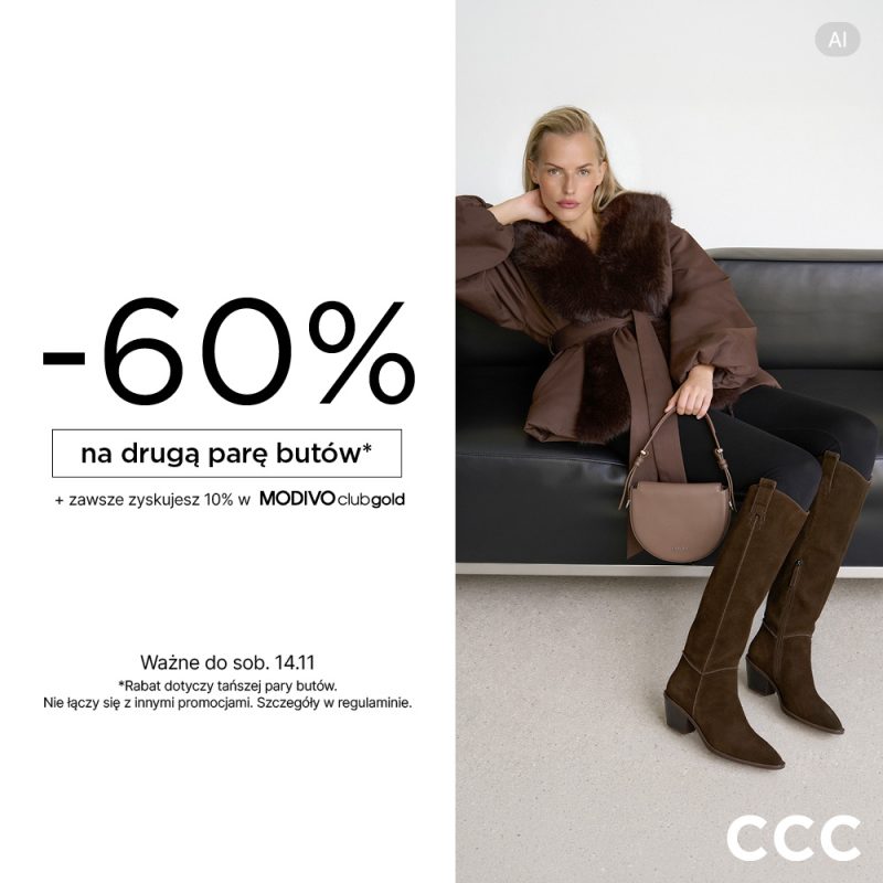 promocja ccc 60% druga para butów galeria sudecka