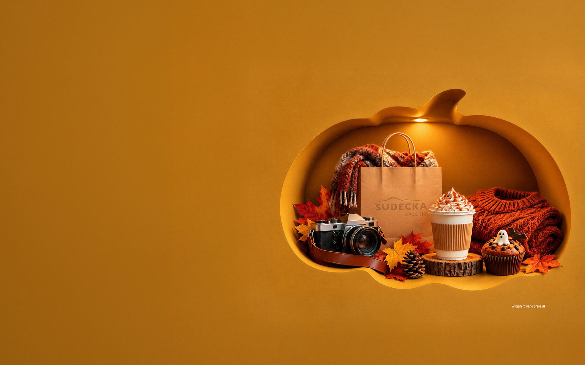 jesień w galerii sudeckiej konkurs ścianka zdjęciowa halloween